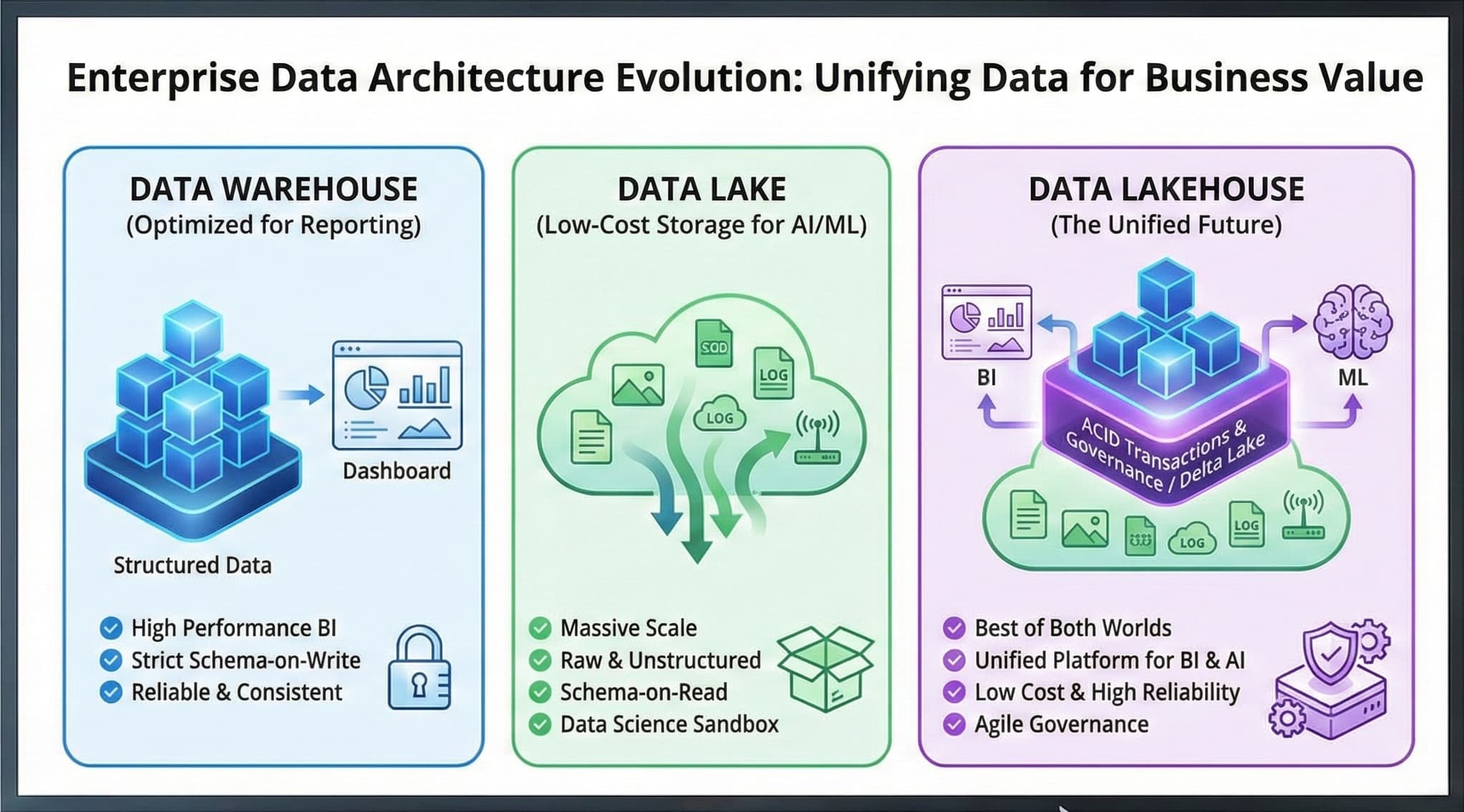 Data Lake vs Data Warehouse vs Data Lakehouse: The Complete Guide